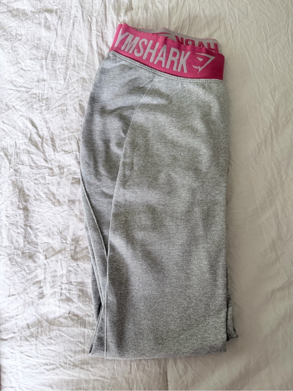 Gymshark Light Gray Pencil Skirt with Pink Branded Waistband